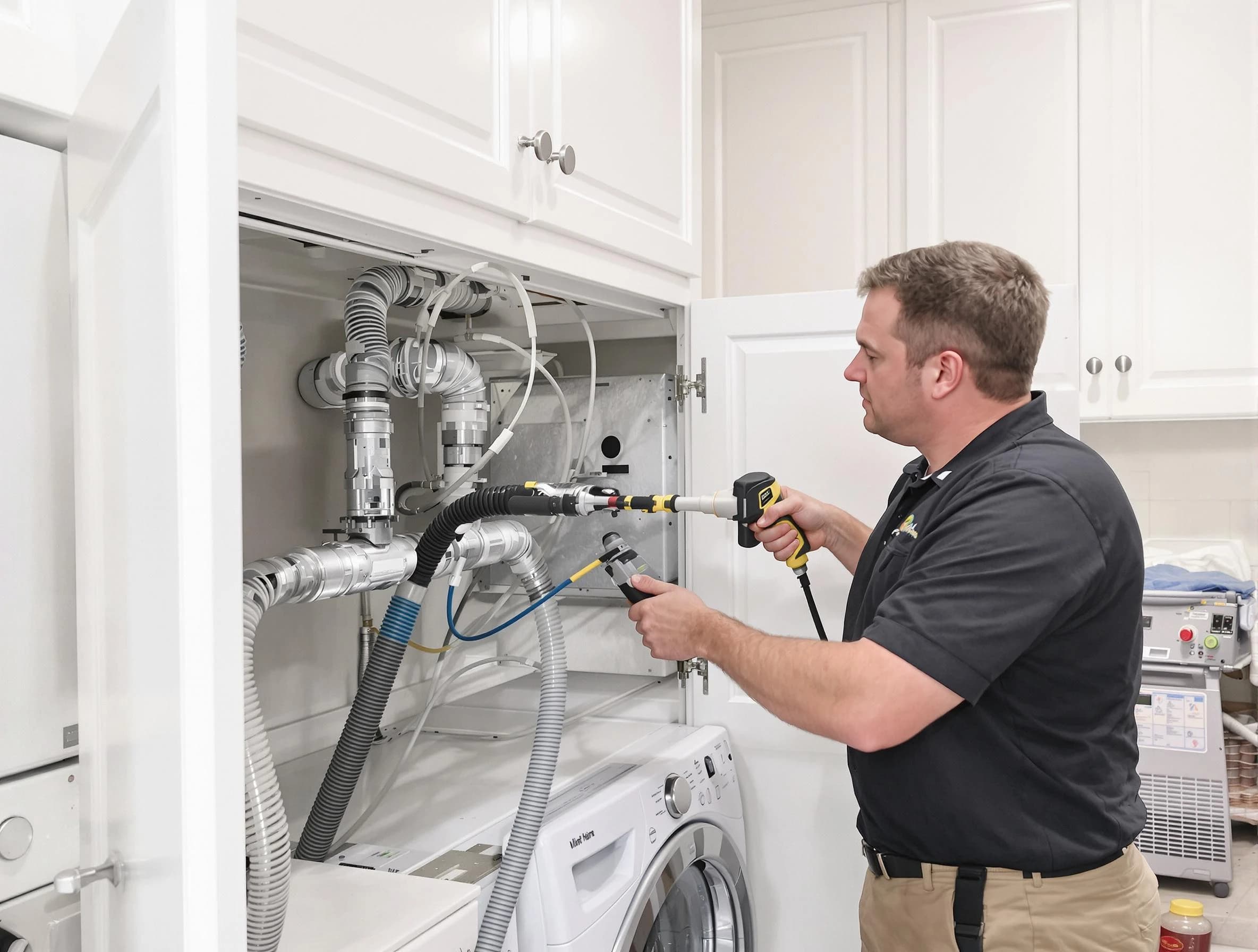 El Mirage Dryer Vent Cleaning professional removing severe blockage from a clogged dryer vent in El Mirage