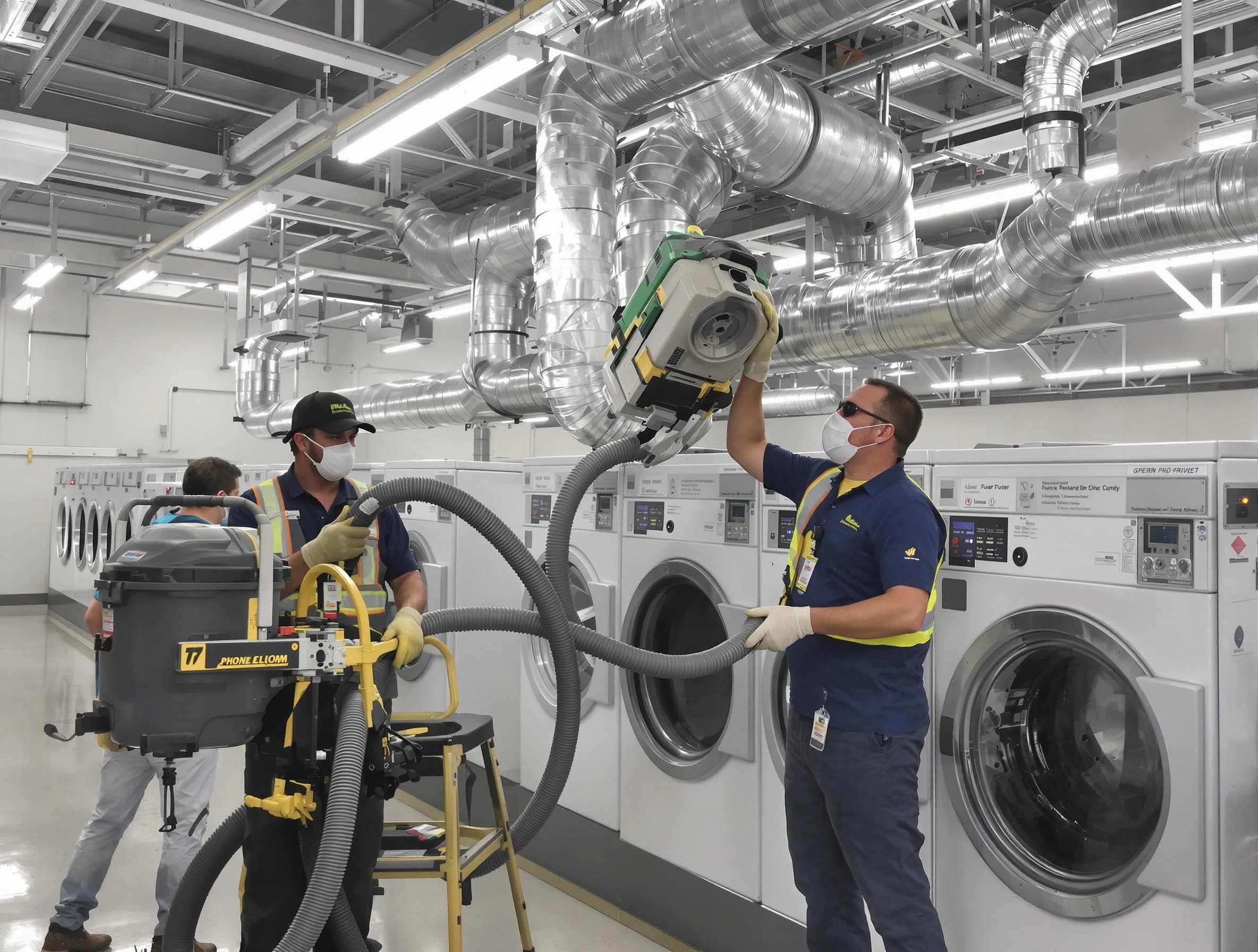 El Mirage Dryer Vent Cleaning team cleaning large-scale industrial dryer vent systems at a facility in El Mirage