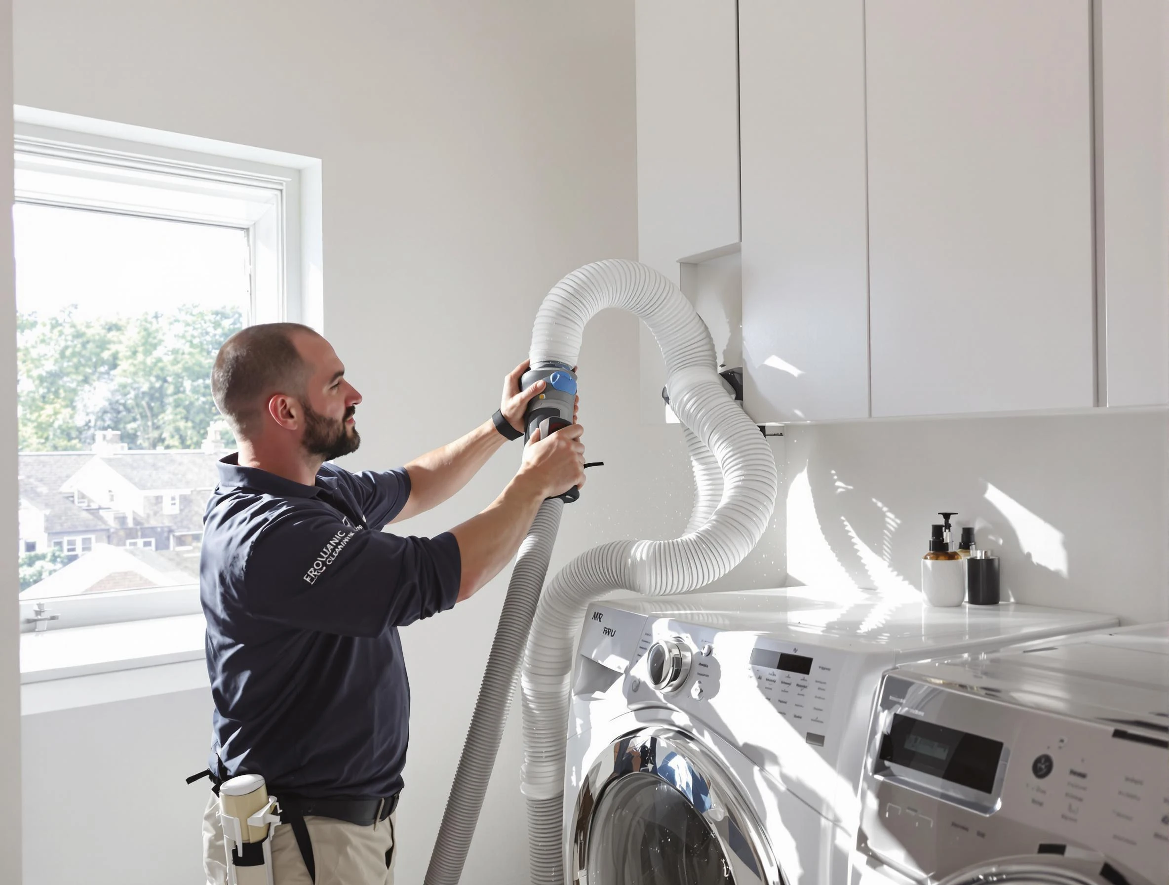 Certified El Mirage Dryer Vent Cleaning technician performing dryer vent cleaning in El Mirage